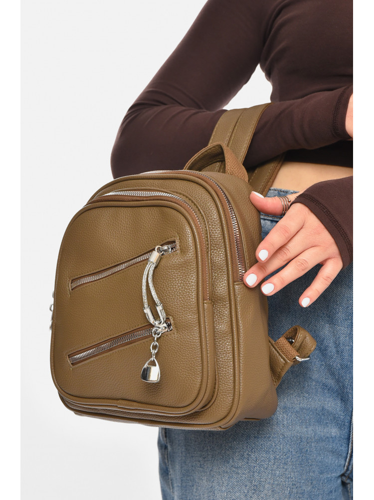Рюкзак женский из экокожи цвета хаки 6808 213381C