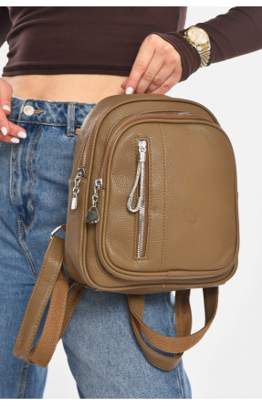 Рюкзак женский из экокожи цвета хаки 6811 213382C