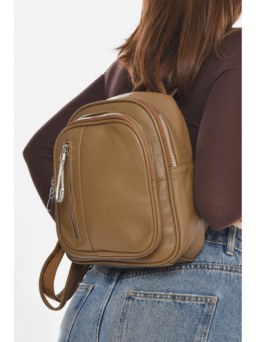 Рюкзак жіночий з екошкіри кольору хакі 6811 213382C