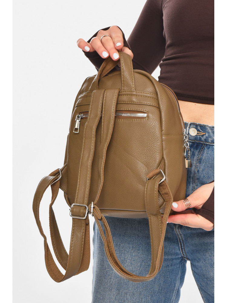 Рюкзак жіночий з екошкіри кольору хакі 6811 213382C