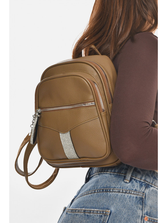 Рюкзак женский из экокожи цвета хаки 6812 213383C