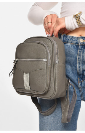 Рюкзак женский из экокожи серого цвета 6812 213386C