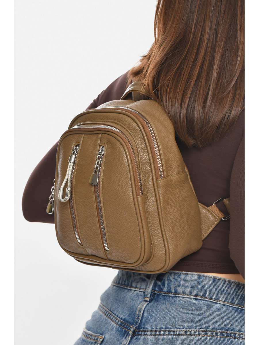 Рюкзак женский из экокожи цвета хаки 6810 213388C