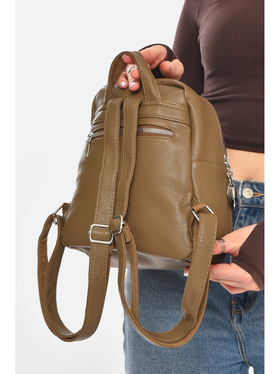 Рюкзак женский из экокожи цвета хаки 6810 213388C