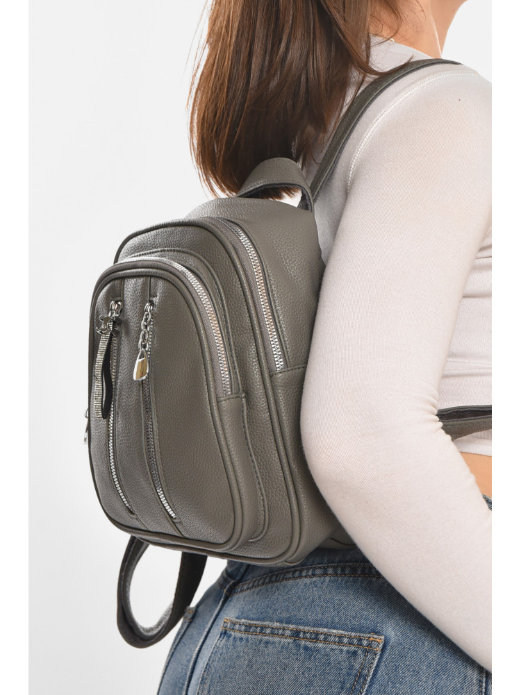 Рюкзак женский из экокожи серого цвета 6810 213389C