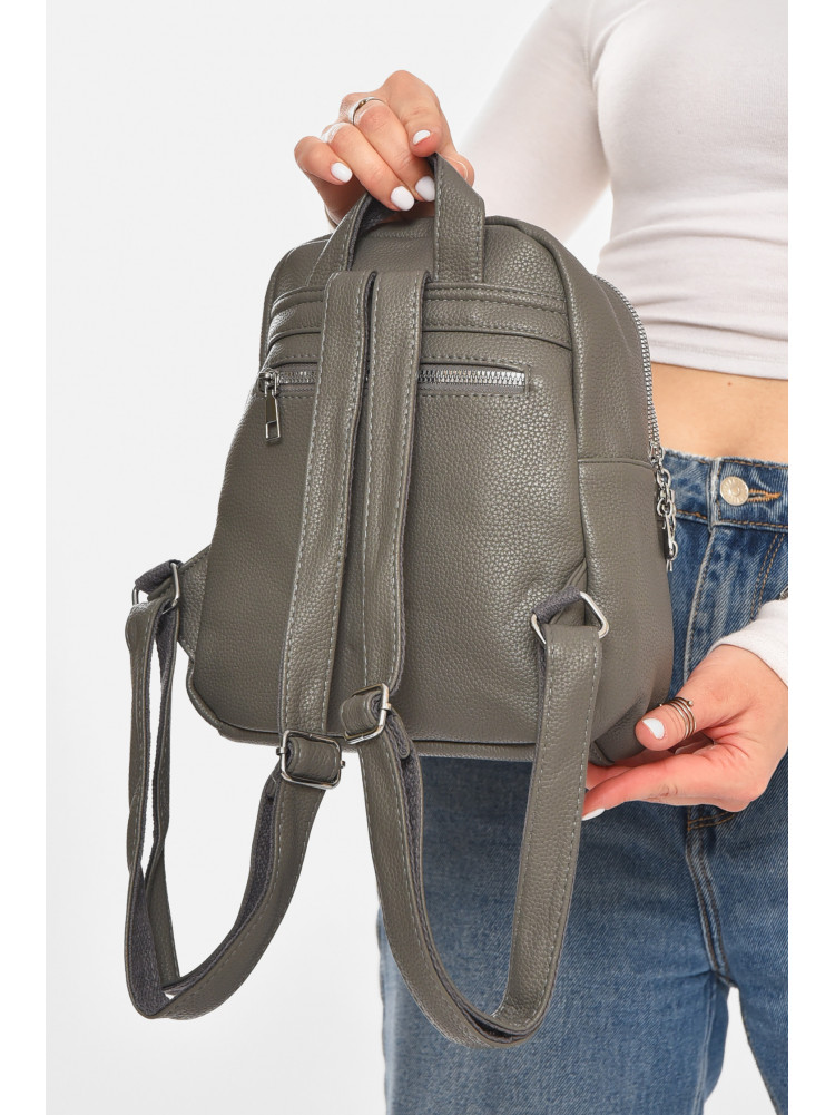 Рюкзак женский из экокожи серого цвета 6810 213389C