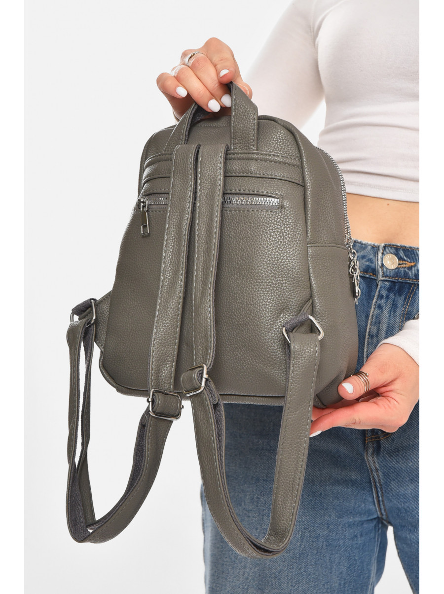 Рюкзак женский из экокожи серого цвета 6810 213389C
