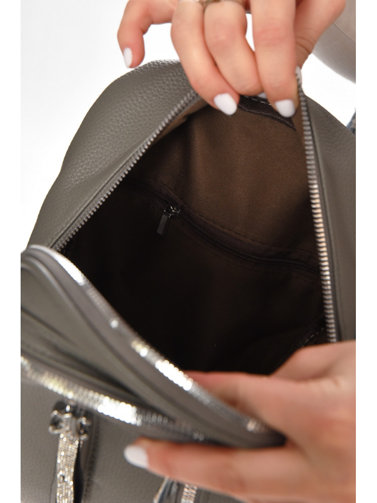 Рюкзак женский из экокожи серого цвета 6810 213389C