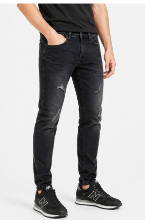 Джинси чоловічі однотонні чорного кольору 3704 213390C