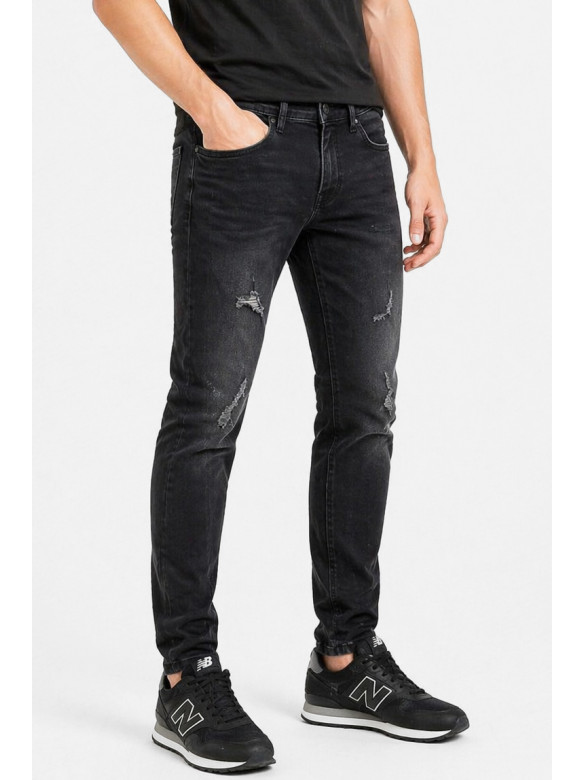 Джинси чоловічі однотонні чорного кольору 3704 213390C