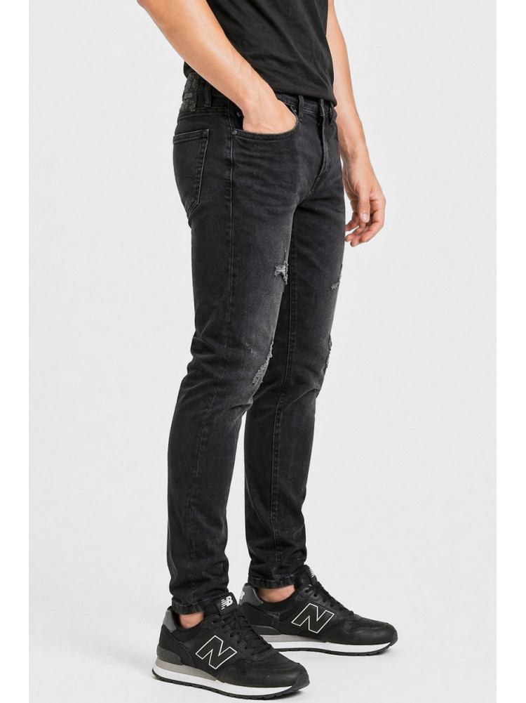 Джинси чоловічі однотонні чорного кольору 3704 213390C