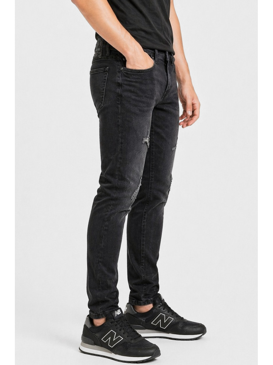 Джинси чоловічі однотонні чорного кольору 3704 213390C