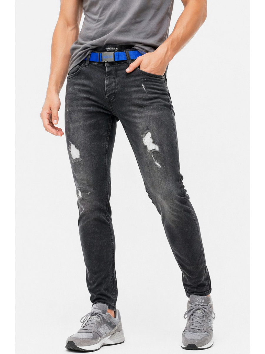 Джинси чоловічі однотонні чорного кольору 4260 213391C