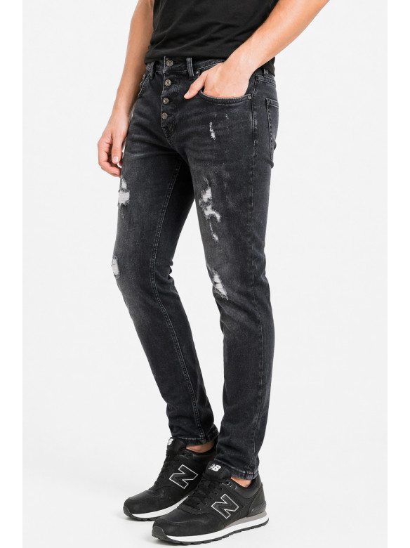 Джинси чоловічі однотонні чорного кольору 4260 213392C