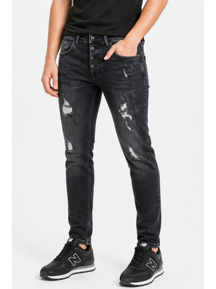 Джинси чоловічі однотонні чорного кольору 4260 213392C