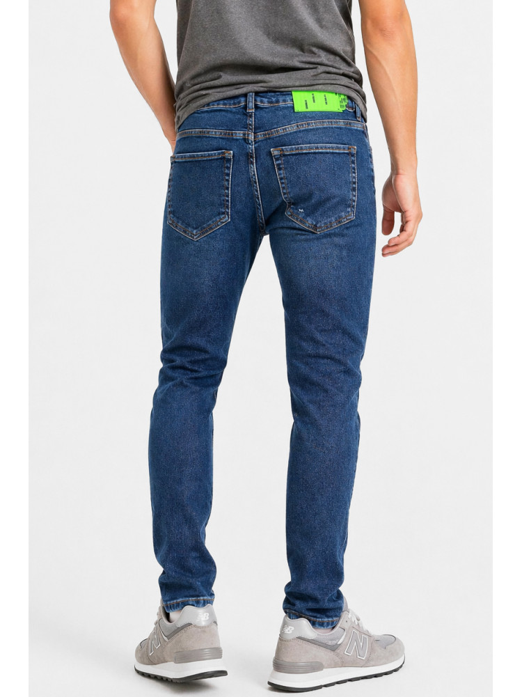 Джинси чоловічі однотонні темно-синього кольору 4199 213395C