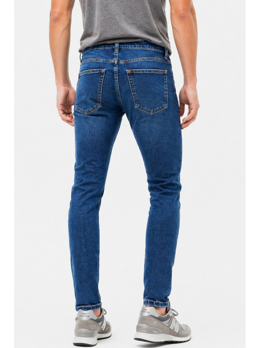 Джинси чоловічі однотонні темно-синього кольору 4199 213396C