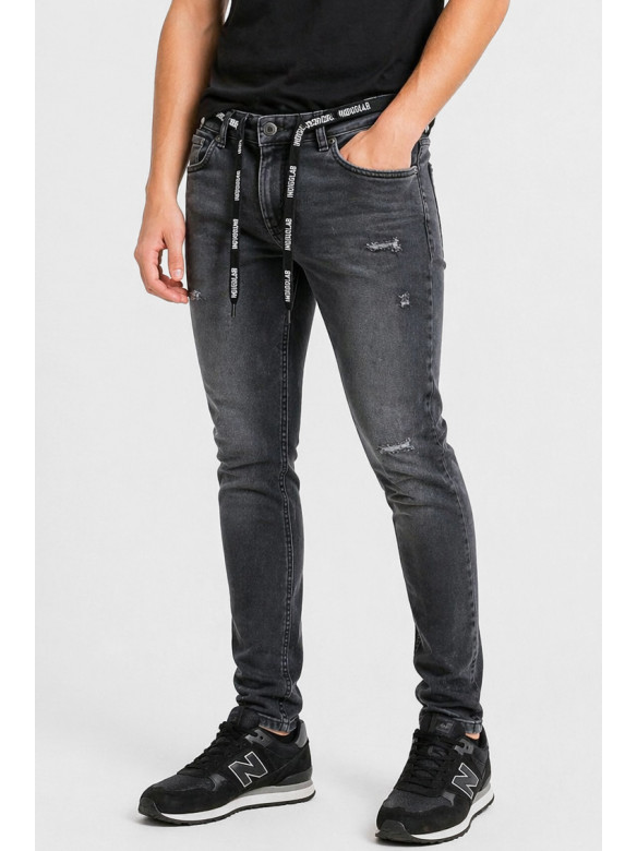 Джинси чоловічі однотонні темно-сірого кольору 20301 213397C