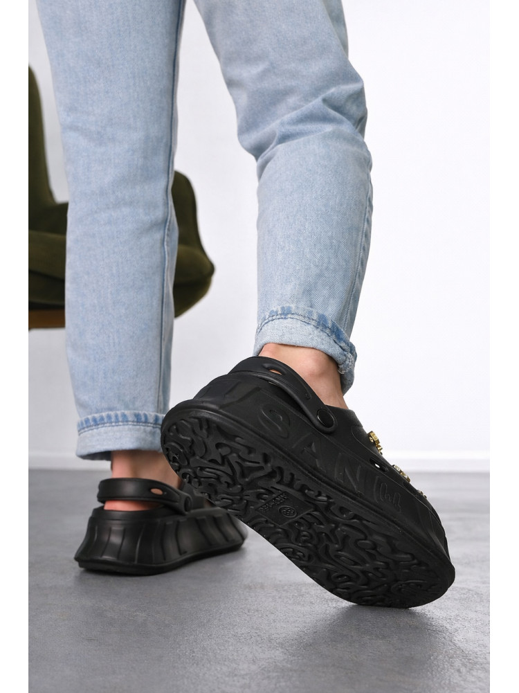 Кроксы женские черного цвета 156/1 213401C