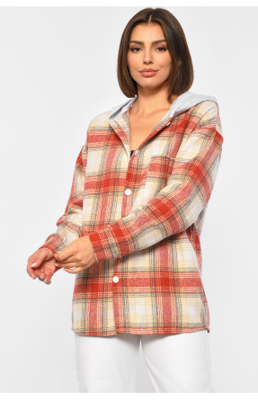 Сорочка жіноча в клітинку червоного кольору Уцінка 213402C