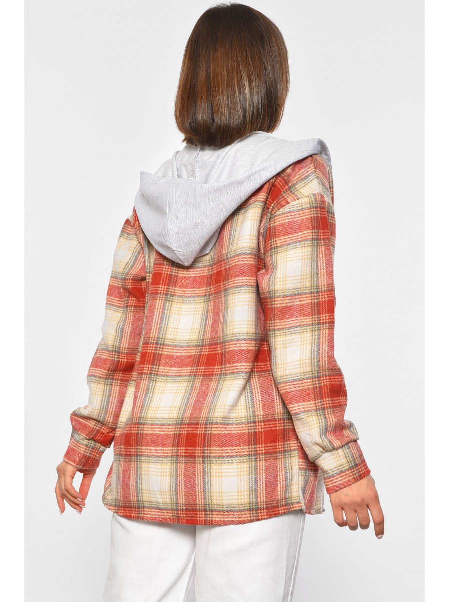 Сорочка жіноча в клітинку червоного кольору Уцінка 213402C