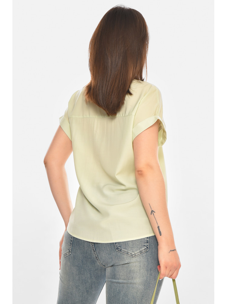 Рубашка женская однотонная мятного цвета 1122 213412C