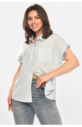 Сорочка жіноча однотонна блакитного кольору 1122 213415C