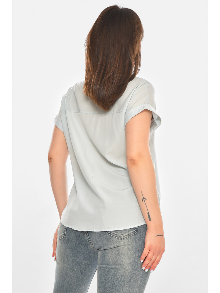 Рубашка женская однотонная голубого цвета 1122 213415C