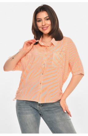 Сорочка жіноча помаранчевого кольору з принтом 1071 213416C