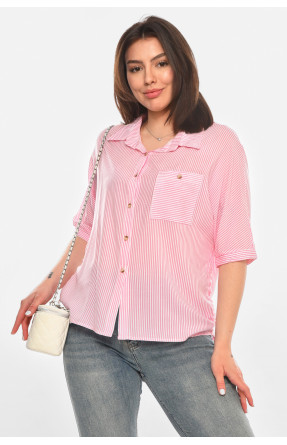 Сорочка жіноча рожевого кольору з принтом 1071 213417C