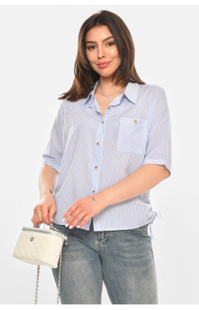 Сорочка жіноча блакитного кольору з принтом 1071 213418C