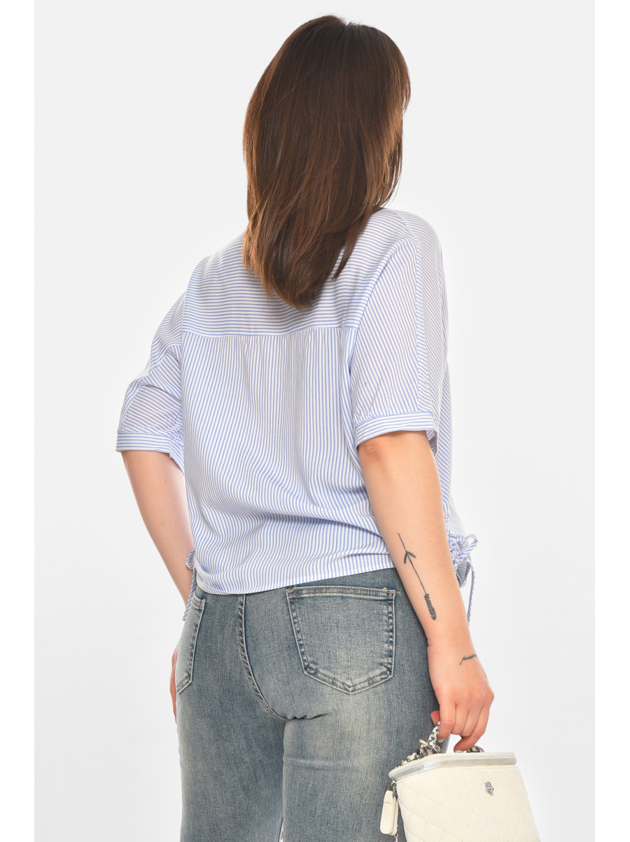 Рубашка женская голубого цвета с принтом 1071 213418C