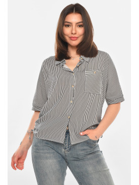 Сорочка жіноча чорного кольору з принтом 1071 213419C