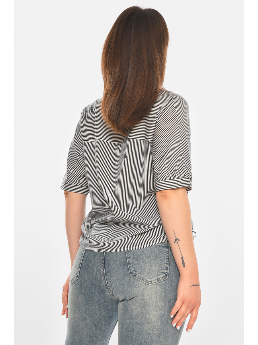 Рубашка женская черного цвета с принтом 1071 213419C