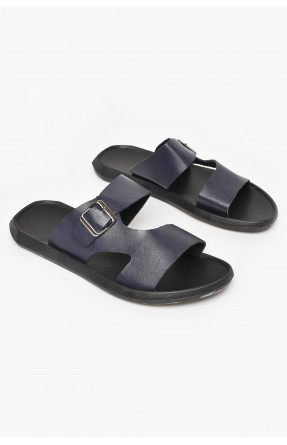 Шлепки мужские темно-синего цвета 80в 213431C