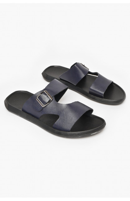 Шлепки мужские темно-синего цвета 80в 213431C
