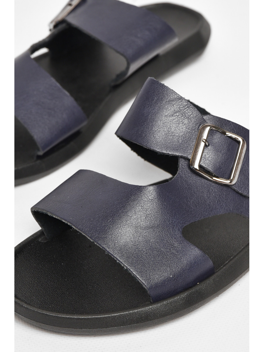 Шлепки мужские темно-синего цвета 80в 213431C