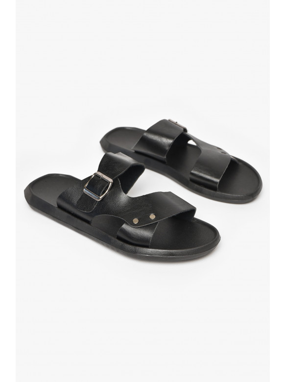 Шлепки мужские черного цвета 88А 213433C