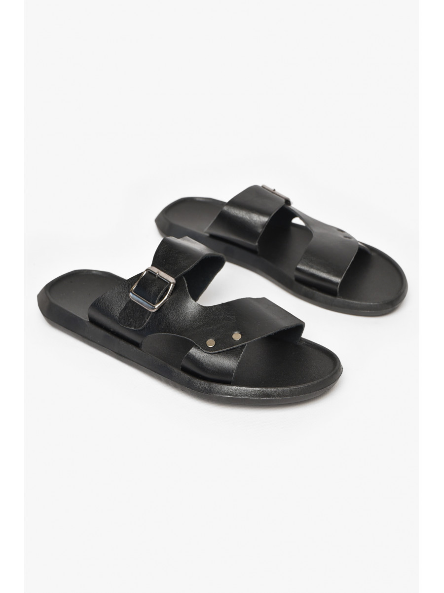 Шлепки мужские черного цвета 88А 213433C