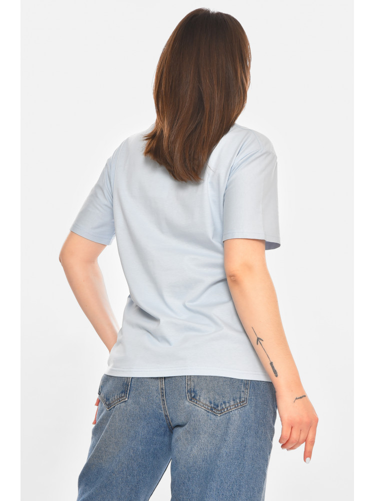 Футболка женская голубого цвета с принтом 213436C