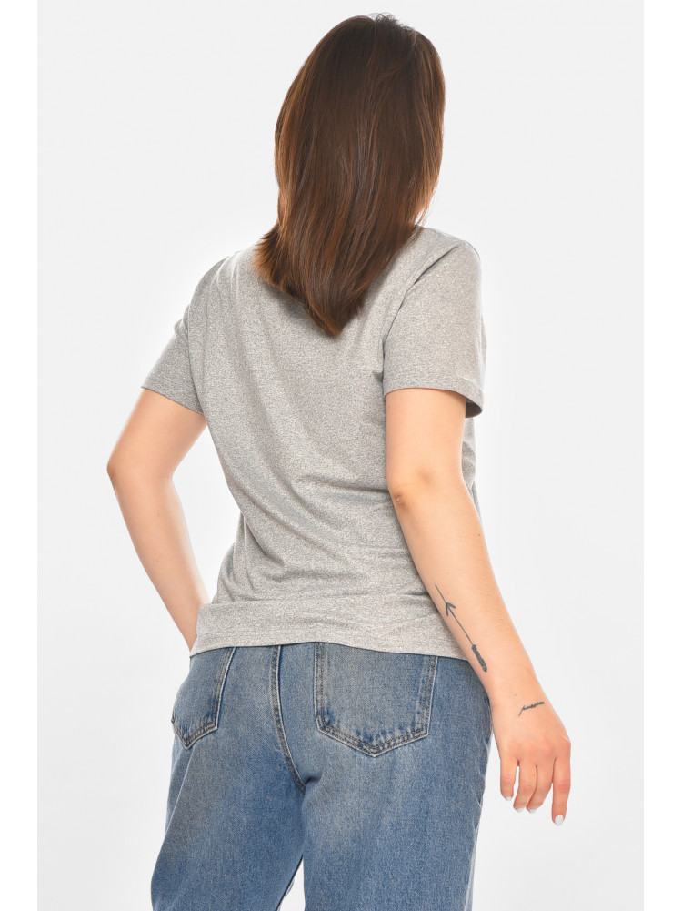 Футболка женская серого цвета с принтом 213440C