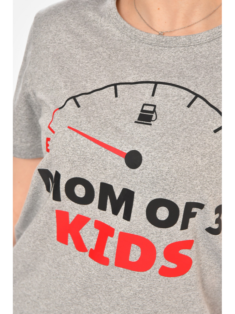 Футболка женская серого цвета с принтом 213440C