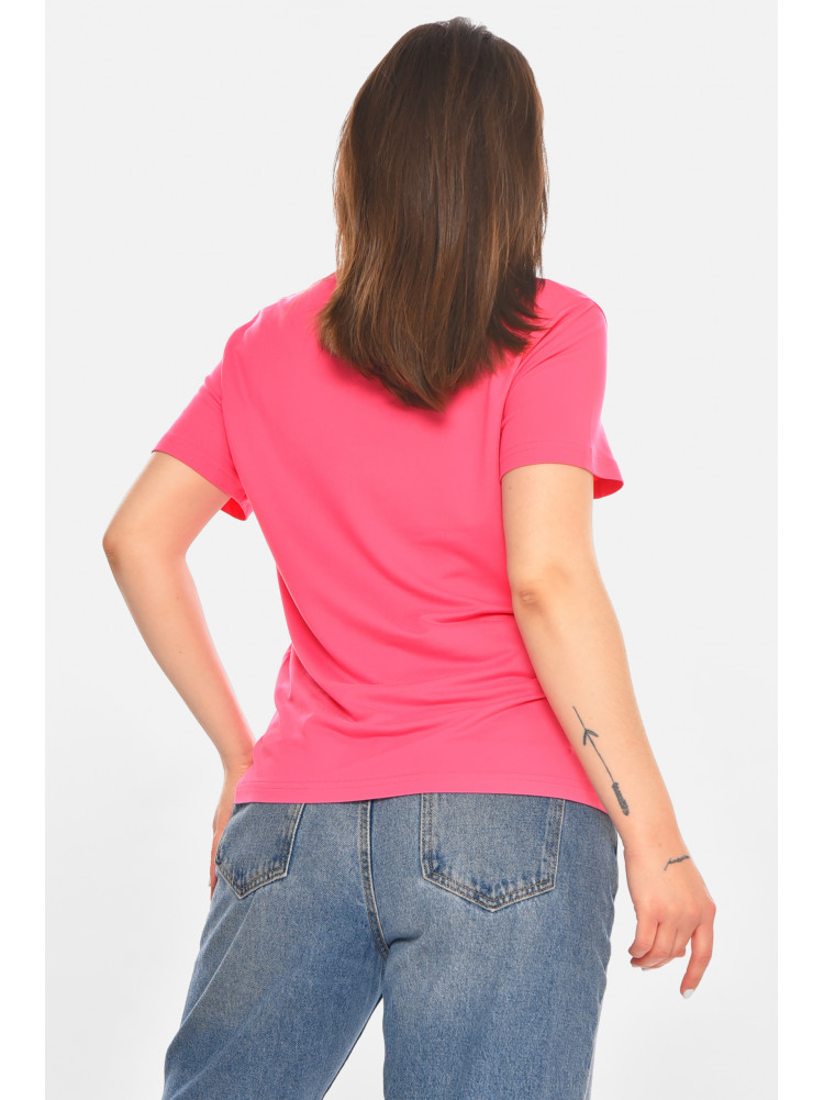 Футболка женская розового цвета с принтом 213445C