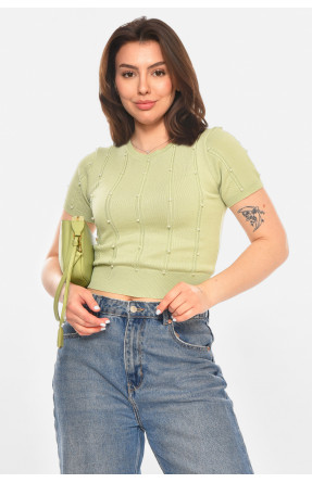 Футболка женская трикотажная мятного цвета 213449C