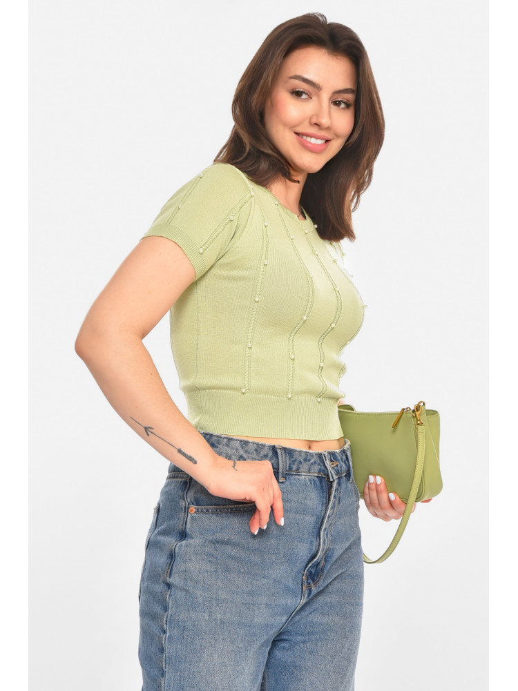 Футболка женская трикотажная мятного цвета 213449C