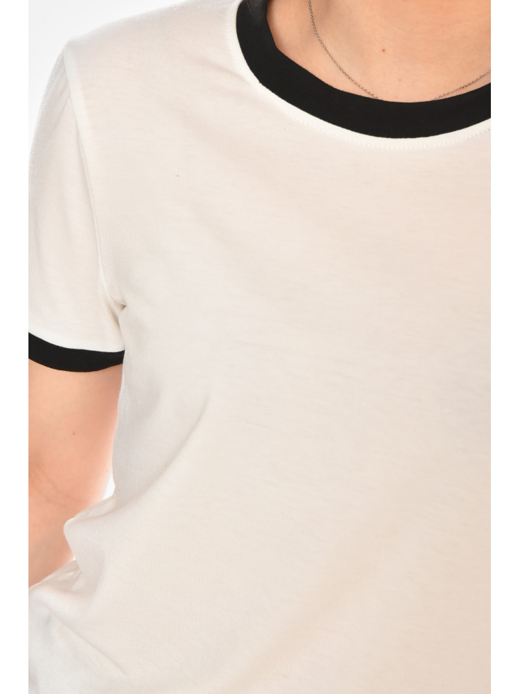 Футболка женская однотонная белого цвета 213453C