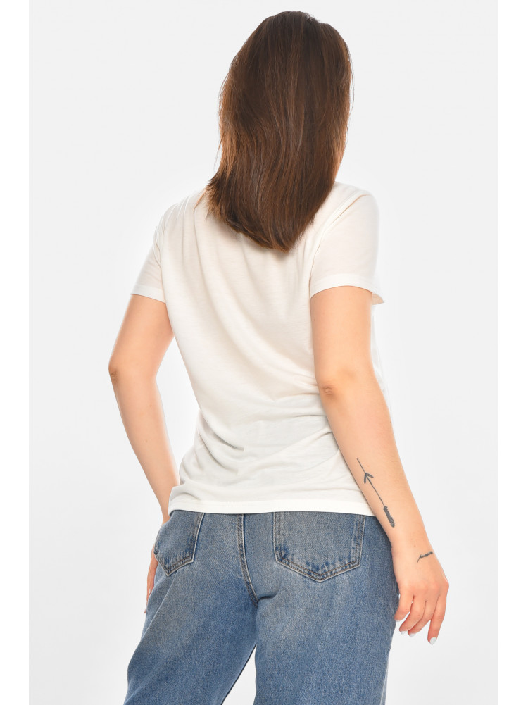 Футболка женская белого цвета с принтом 213454C