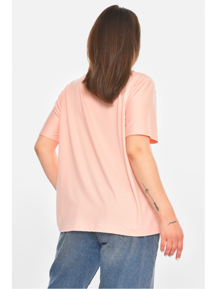 Футболка женская розового цвета с принтом 213456C