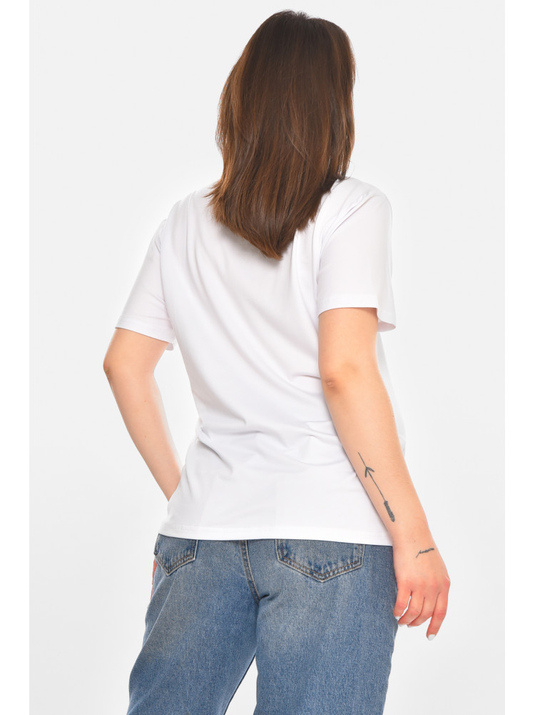 Футболка женская белого цвета с принтом 213461C