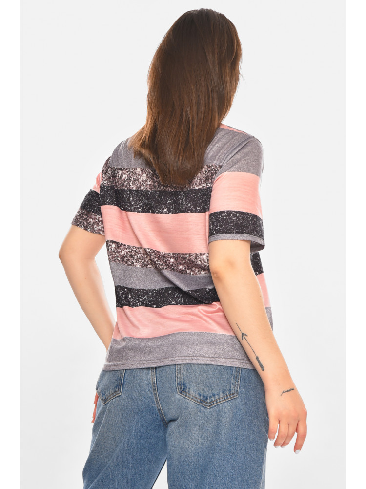 Футболка женская серого цвета с принтом 213463C